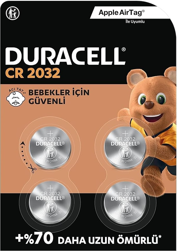 Duracell CR2032 Lityum Düğme Piller İllüstrasyonu